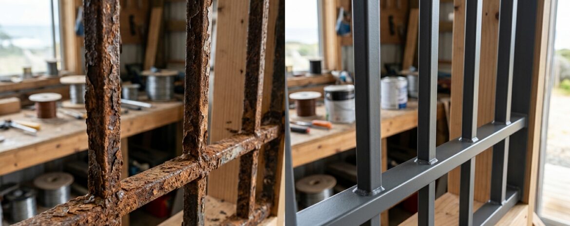 Comparison Of Rusted - window security bar installation
