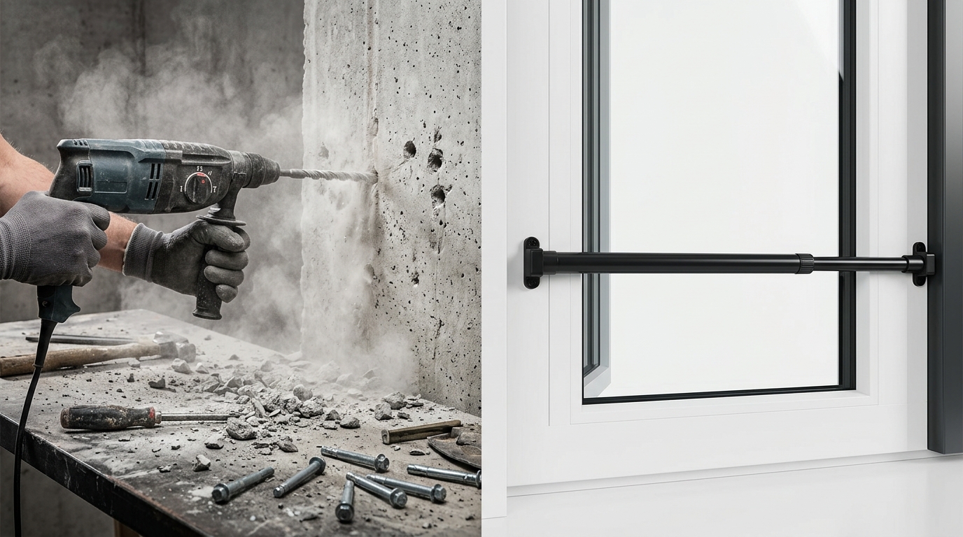 Drill-free window bars