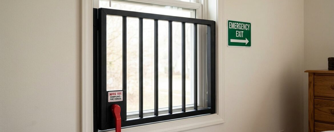 Egress Compliant Security Bar Lever