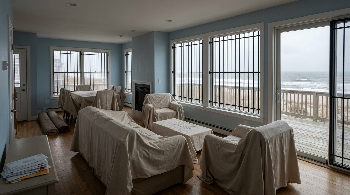 Empty vacation home interior sec…