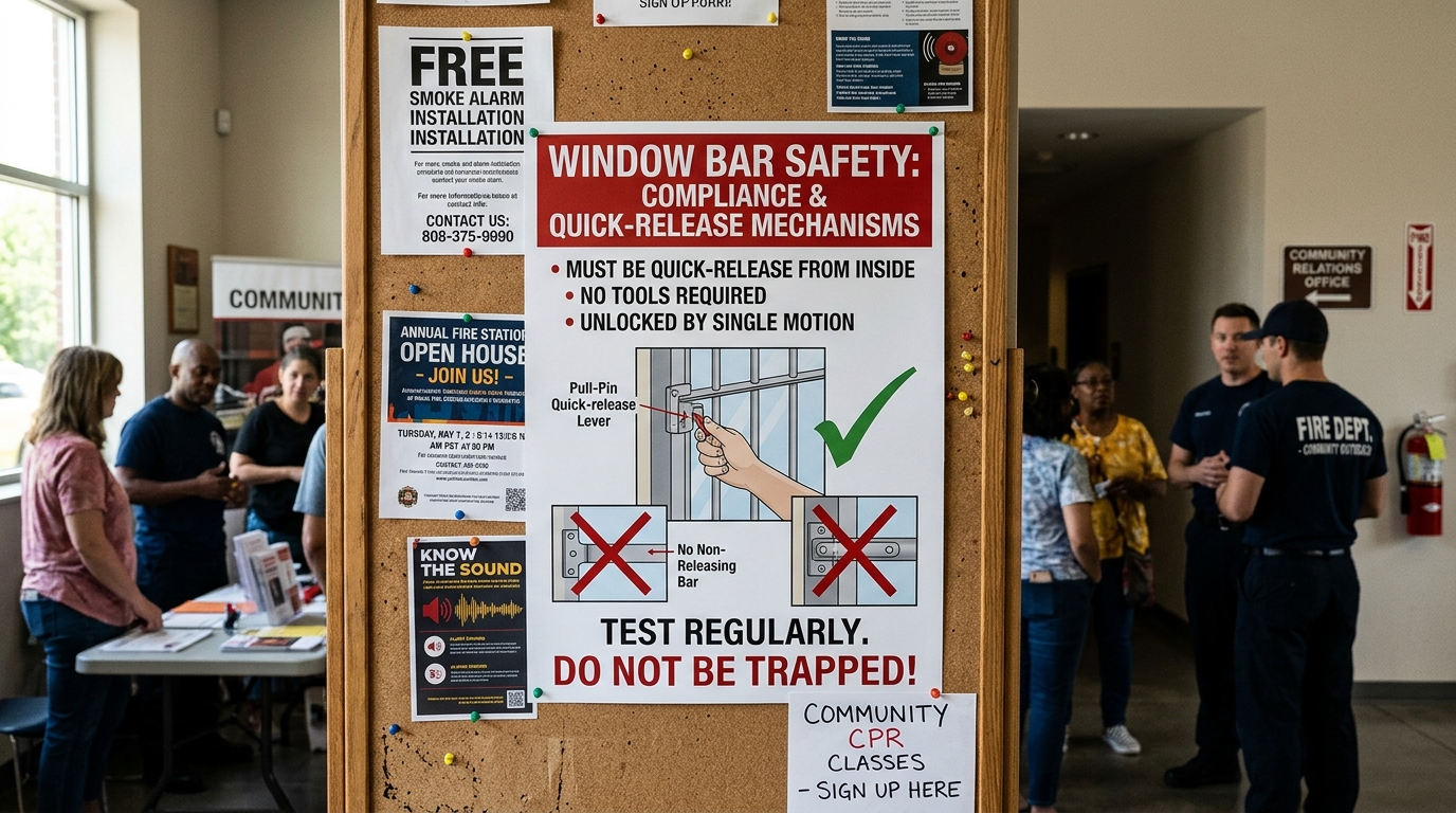 Fire station bulletin board safety