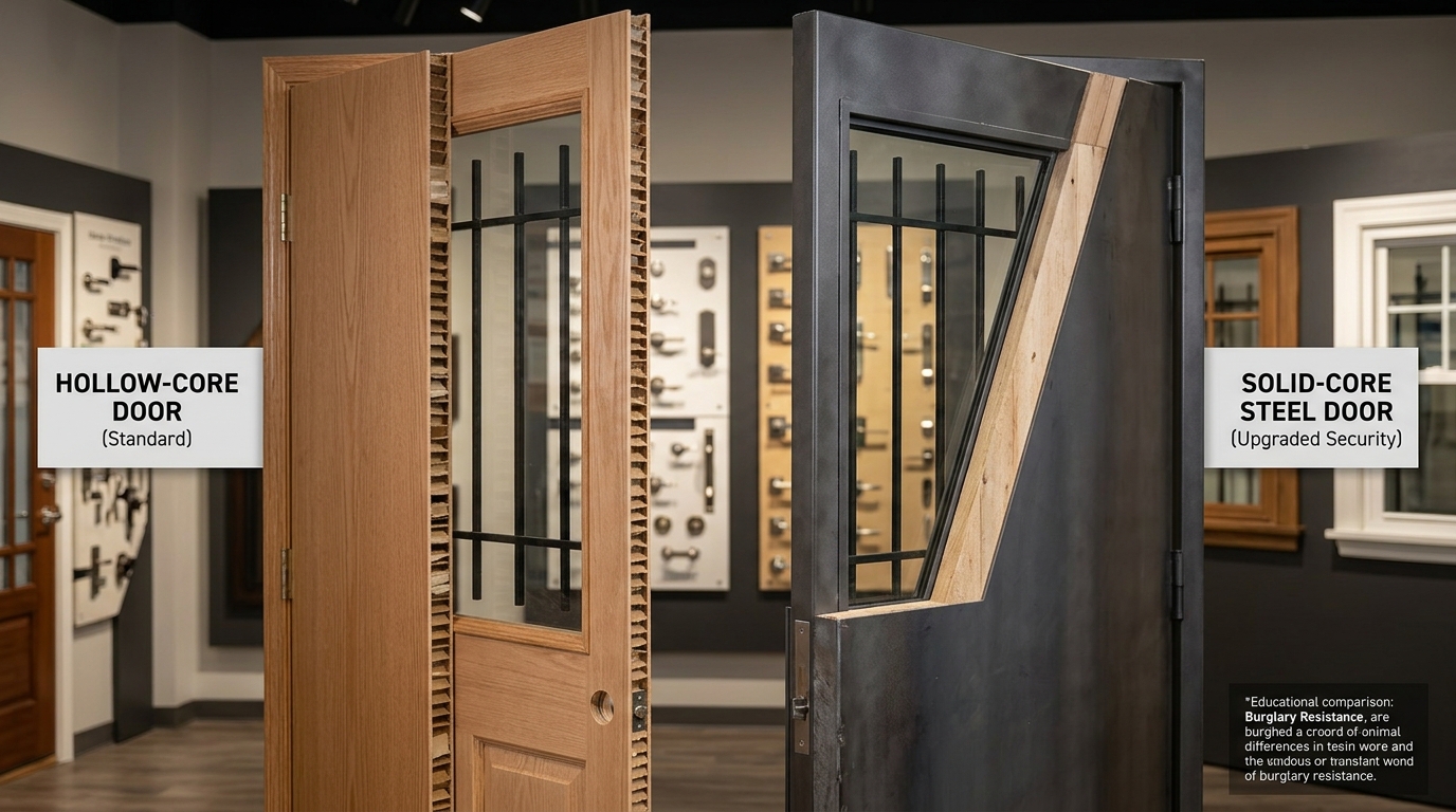 Hollow-core versus solid-core door
