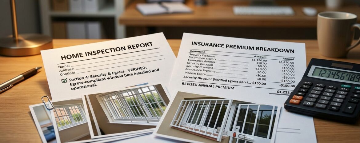 Insurance Document Inspection - window security bar installation