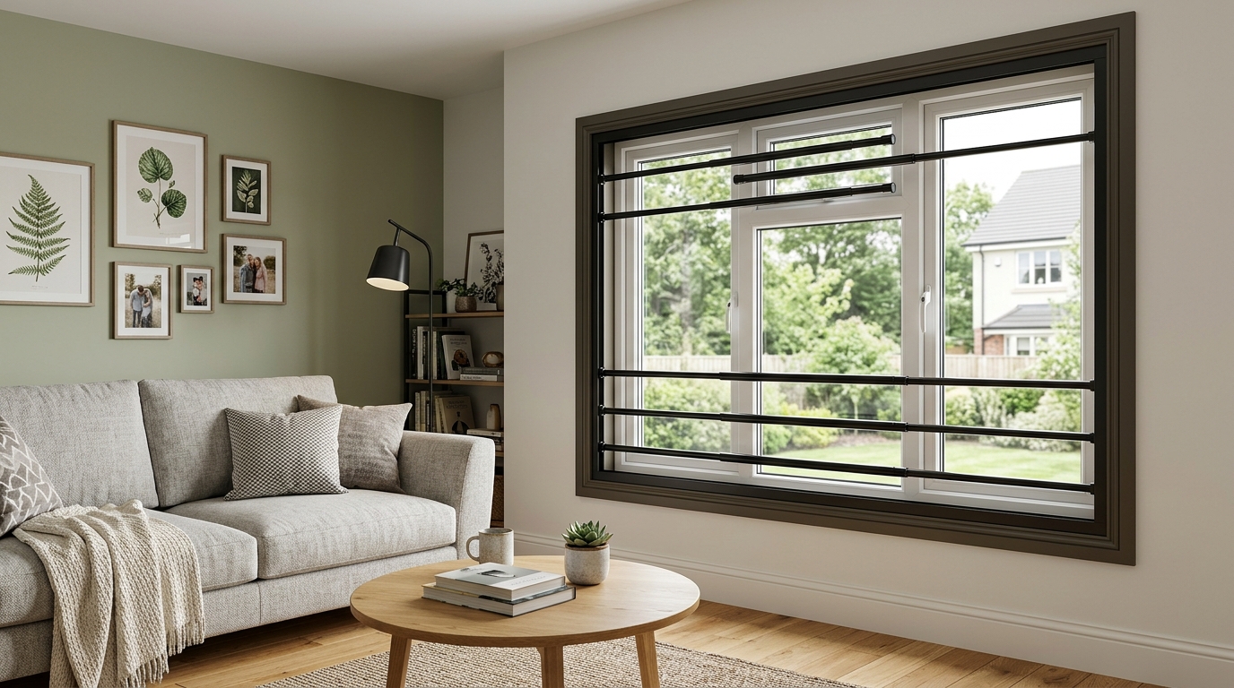 Interior window bars installation