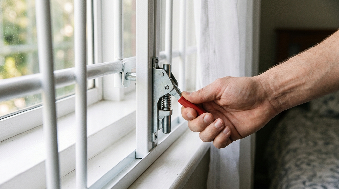 Quick-release mechanism bedroom