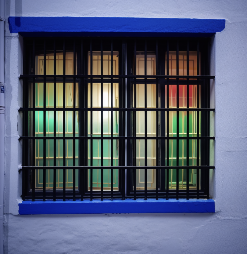 Security bars on bedroom window with egress capability