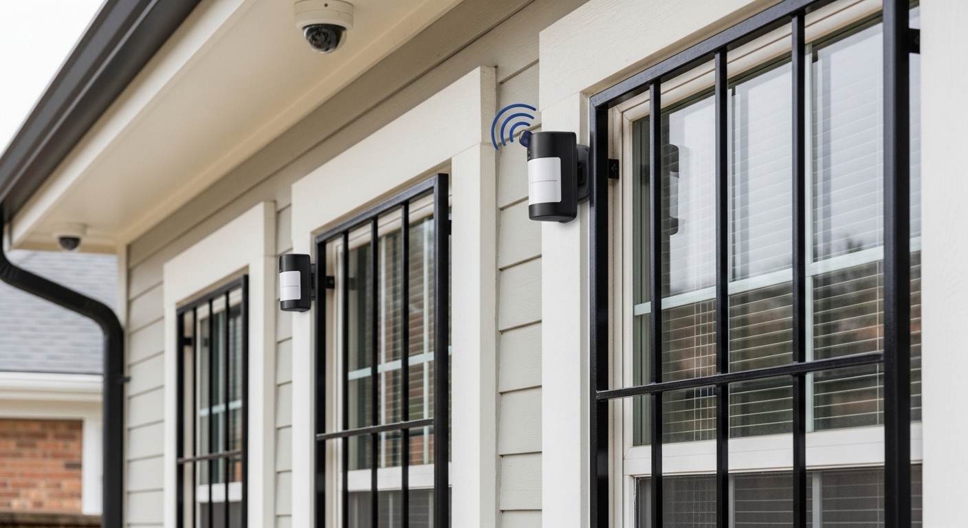 Security window system with bars