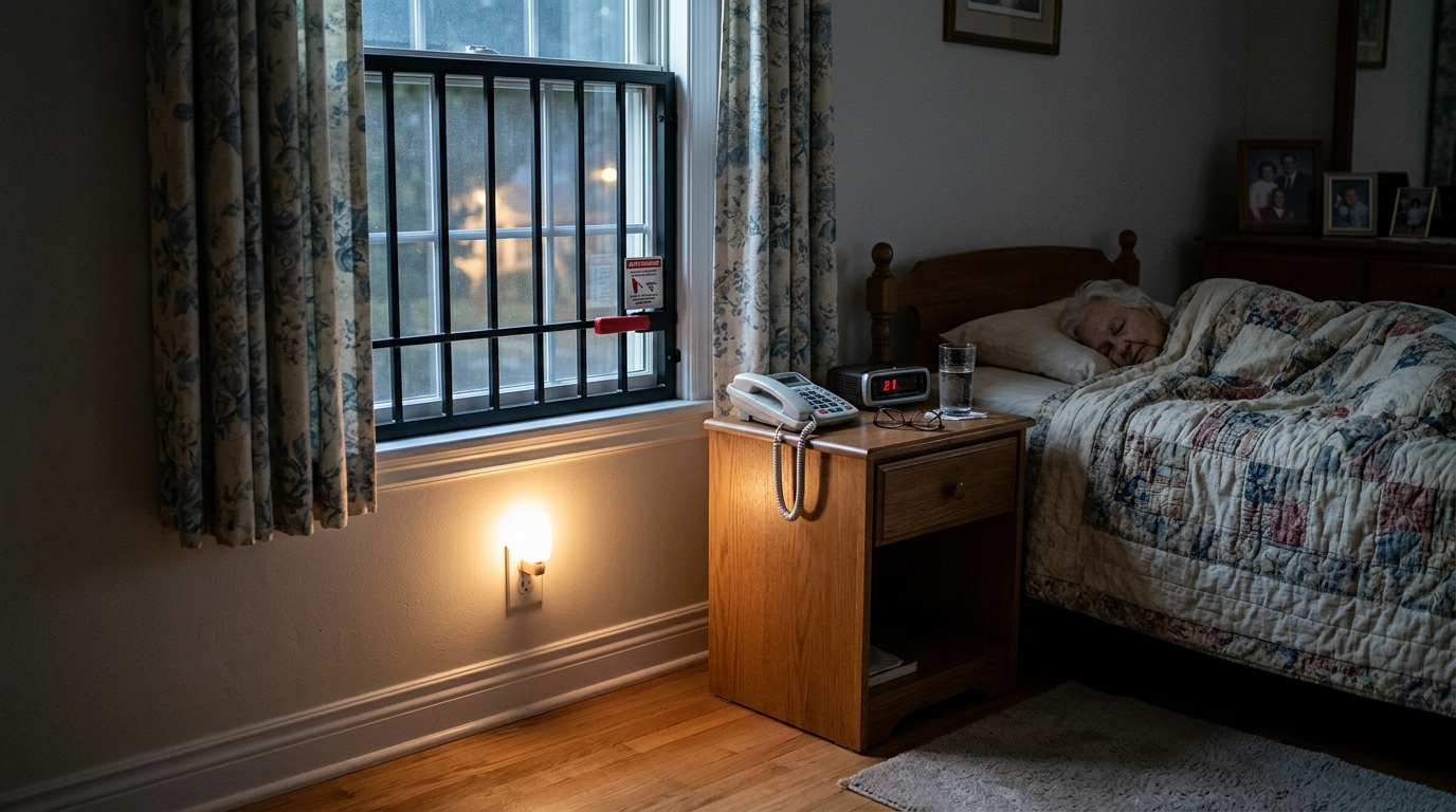 Senior bedroom night safety