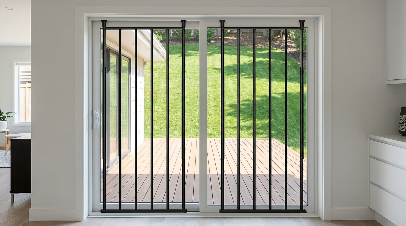 Sliding glass door security bars