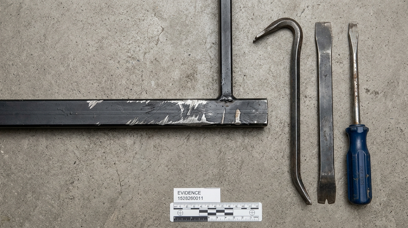 Steel burglar bar resisting tools