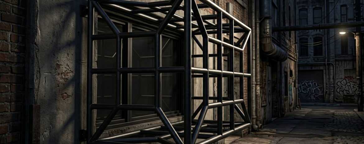 Steel Window Cage - window security bar installation