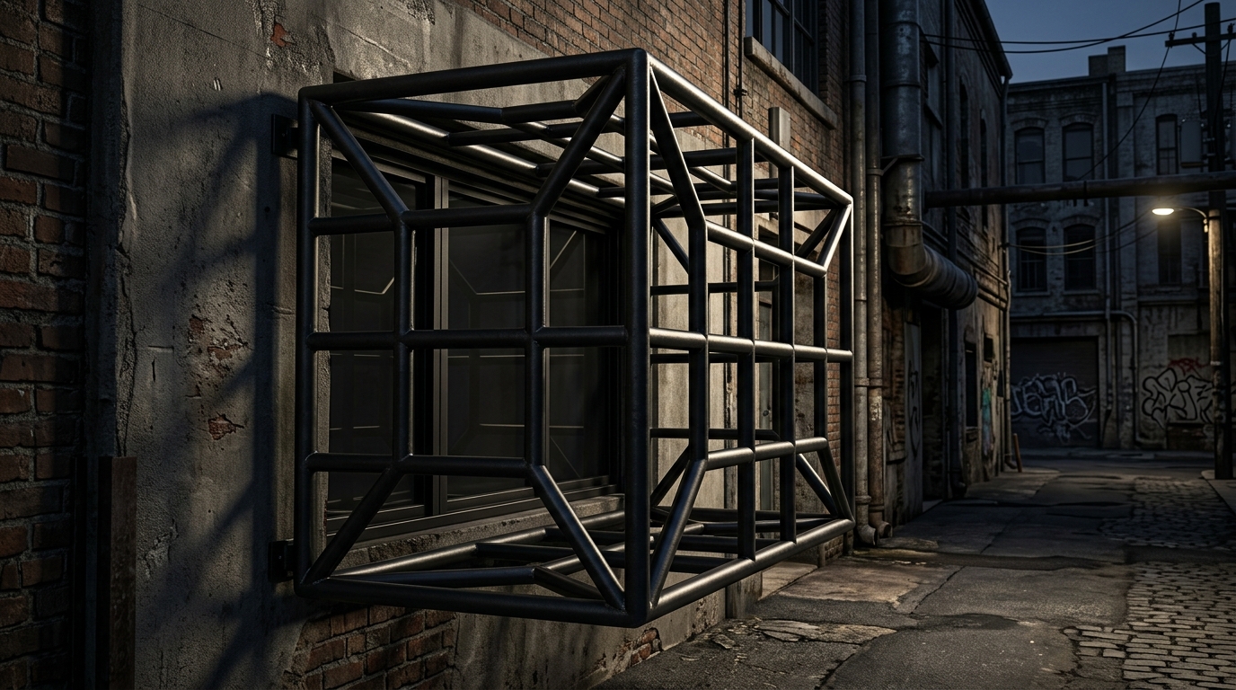 Steel Window Cage - window security bar installation