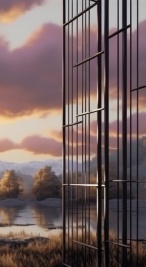 Window security bars on residential property exterior