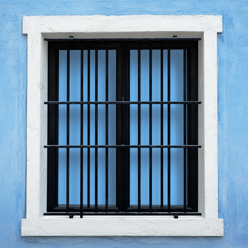 Window bars with powder coated steel finish