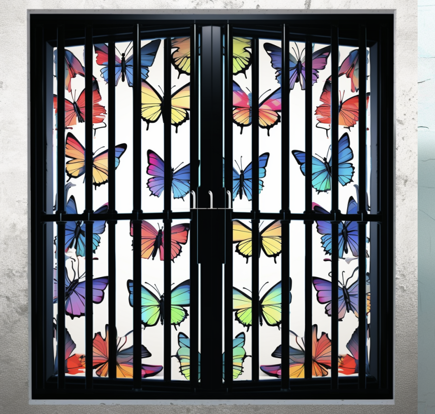 Security bars protecting ground floor windows