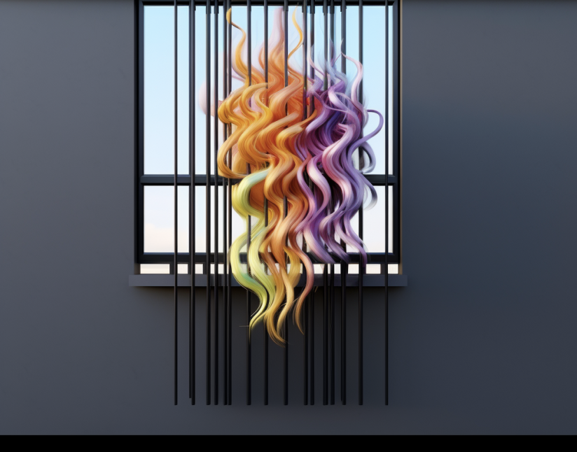 Window security bars on residential property exterior