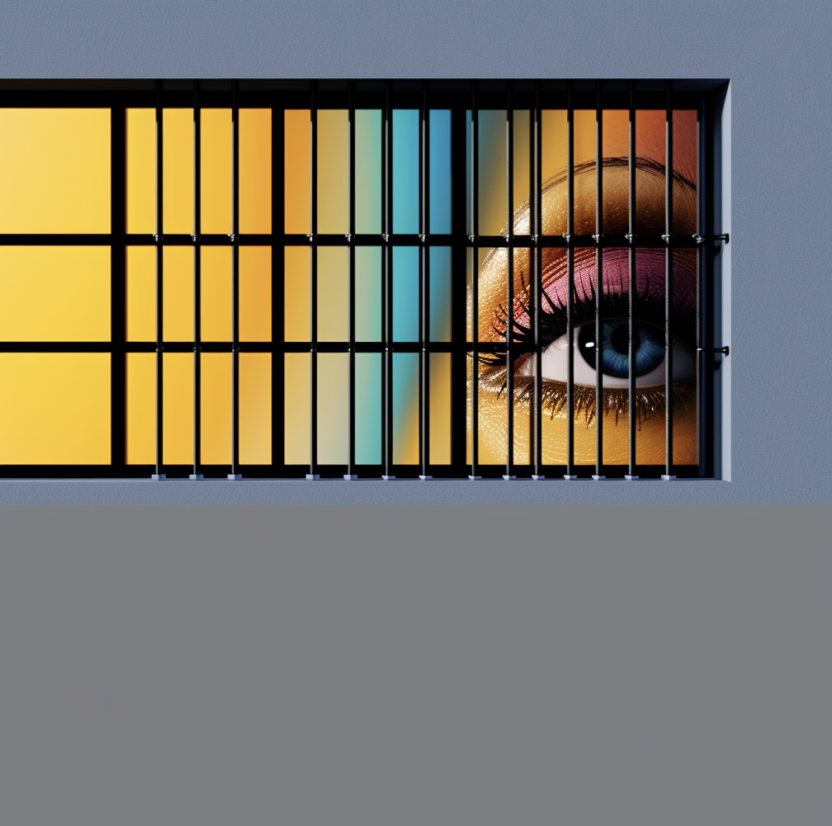 Apartment building window security bars