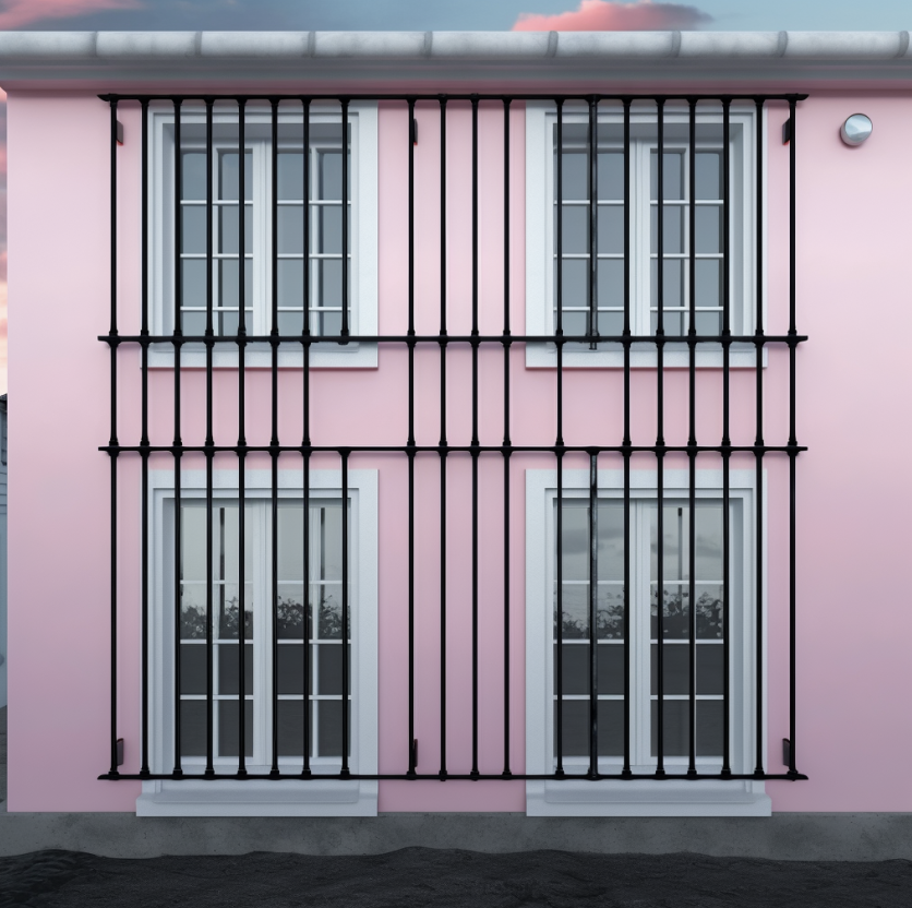 Window security bars for basement windows