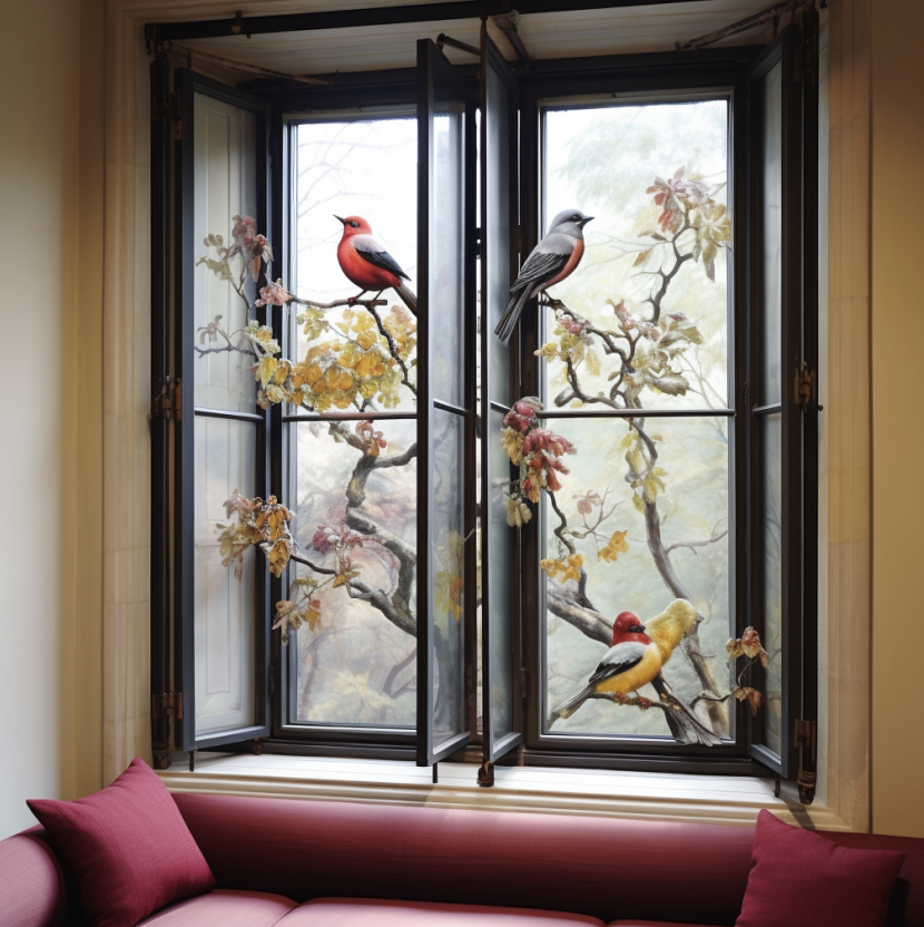 Window bars with powder coated steel finish