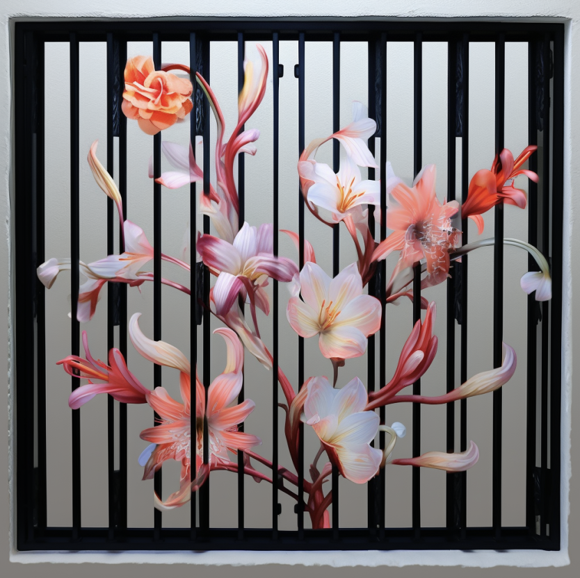 Window bars allowing natural light through windows