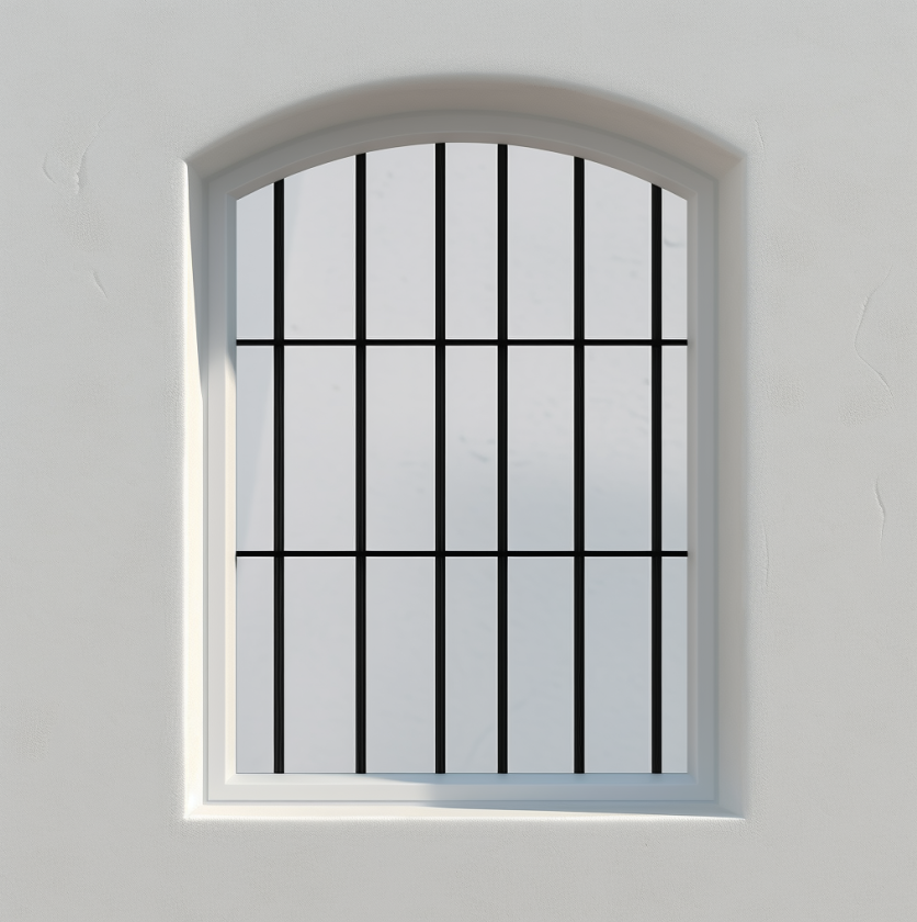 Security bars protecting ground floor windows