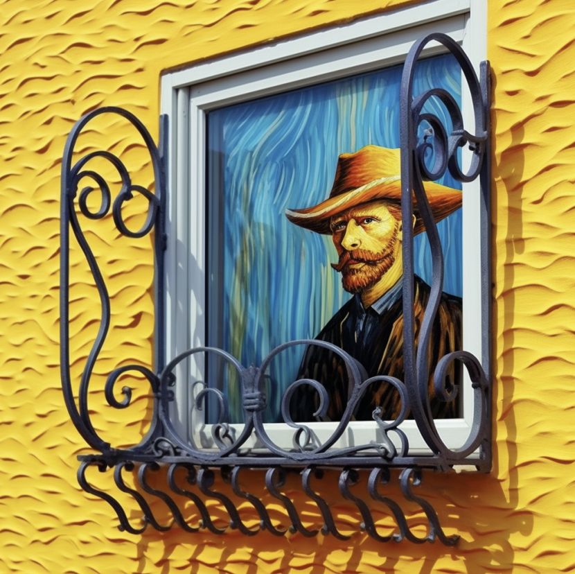 Apartment building window security bars