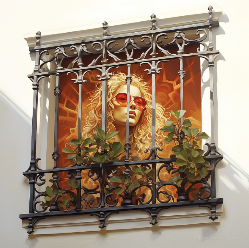 Window bars allowing natural light through windows