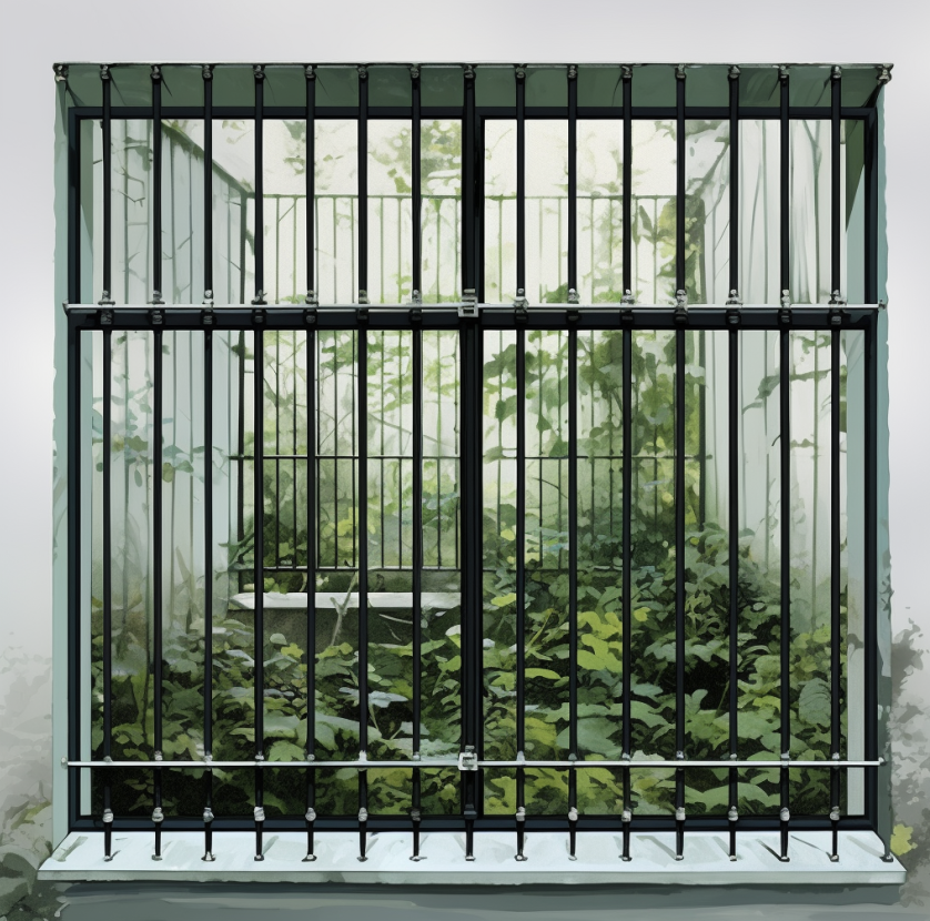 Home window security bars modern installation