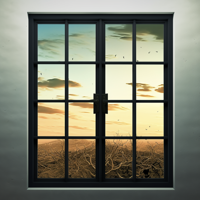 Window security bars protecting residential home