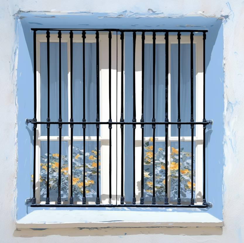 Window security bars for basement windows