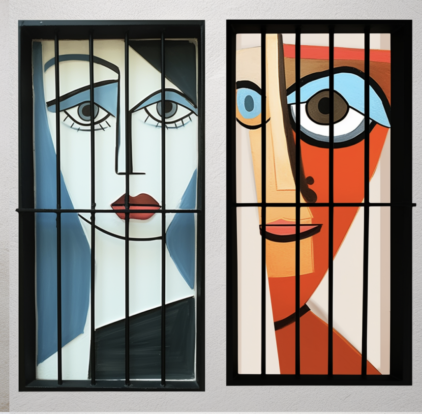 Modern window security bars with sleek design