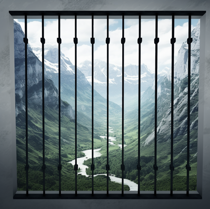 Security bars protecting ground floor windows