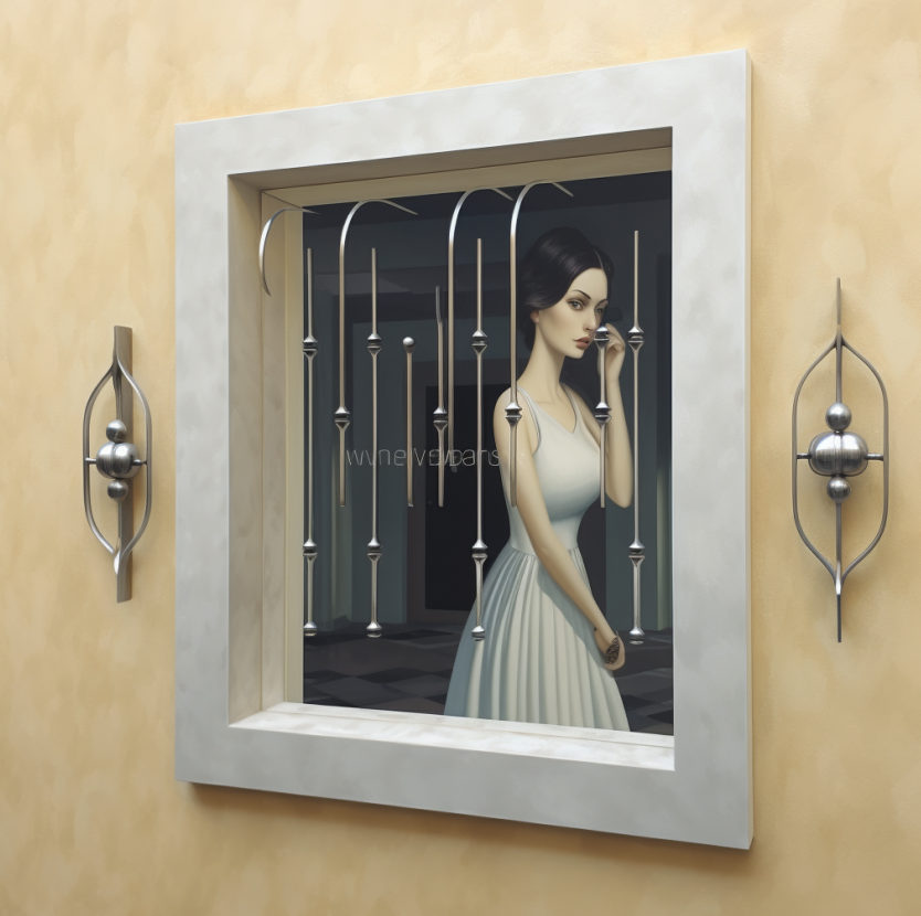 Basement window well with security bar protection