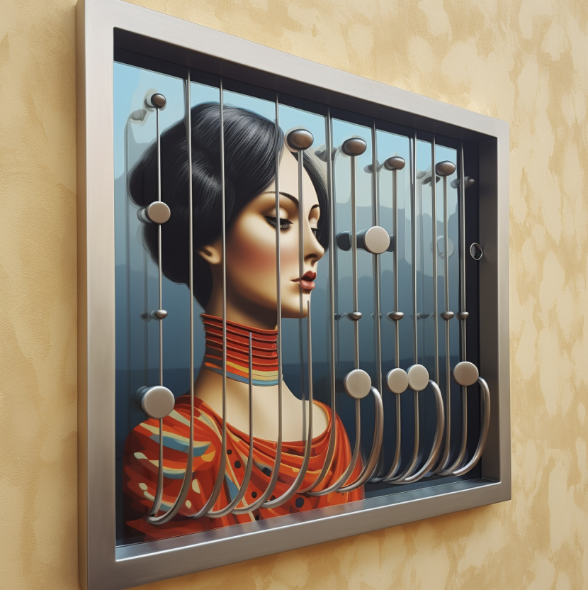 Patio door security bars installed on exterior track