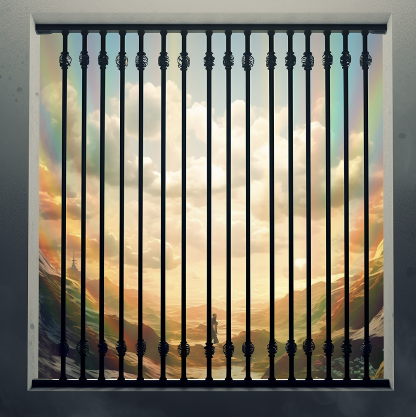 Vacation home window security bars preventing break-ins