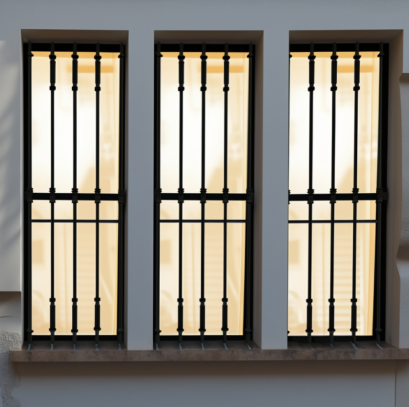 Vacation property secured with window bars and locks