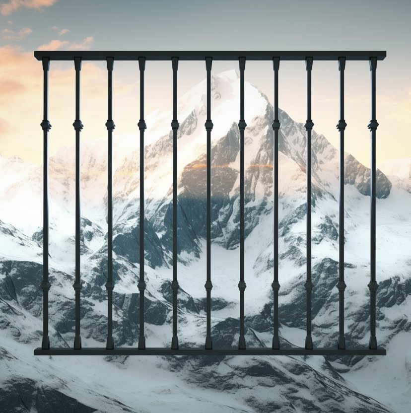 Sliding glass door with steel security bar protection