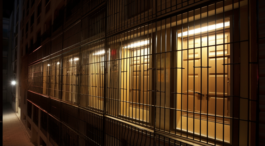 Secure garage windows with steel security bars