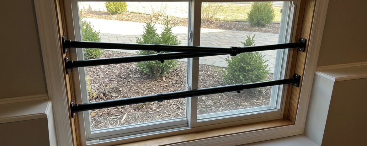 Telescopic Bars Protecting - window security bar installation