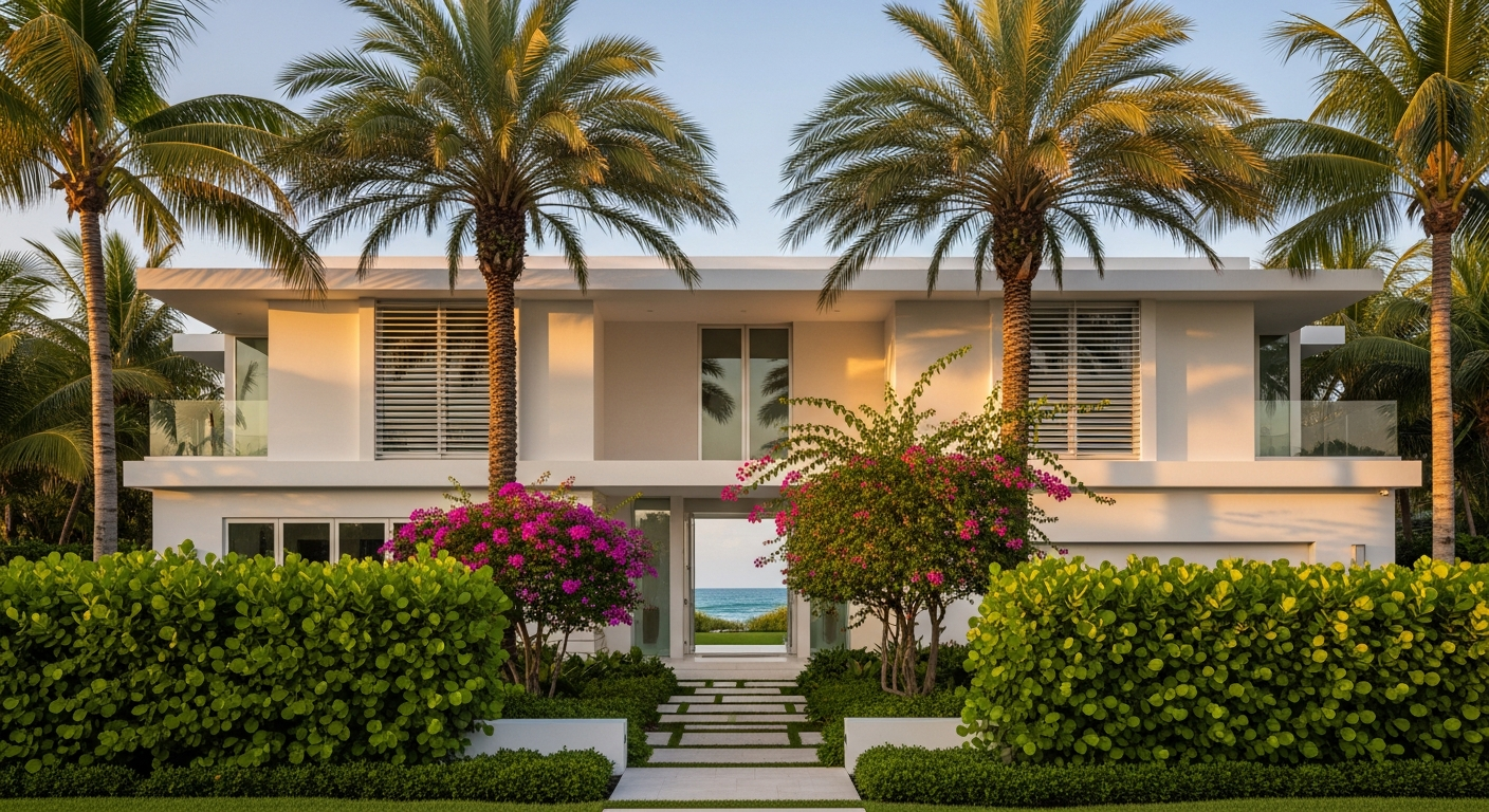 Marine-grade window bars on Miami Beach area home