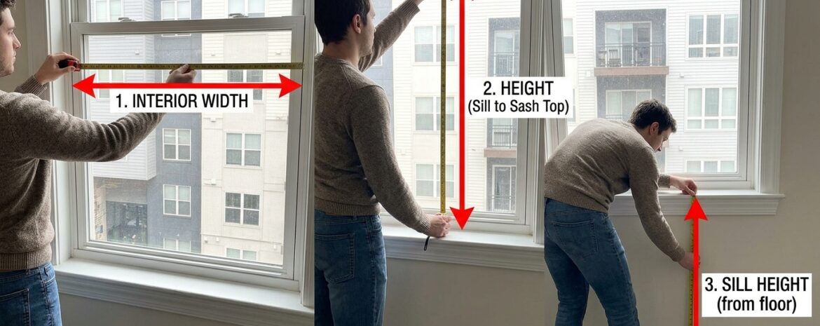 Window Measuring Guide - window security bar installation