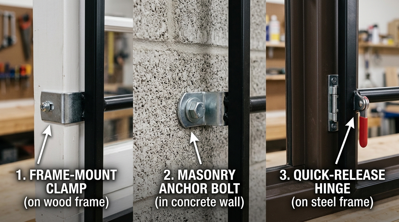 Window security bars mounting ty…