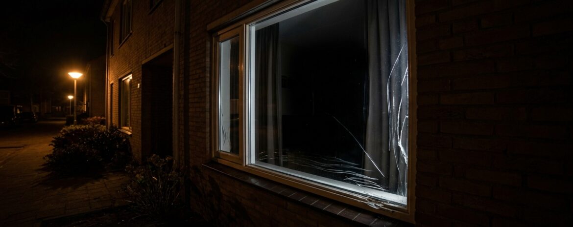 Window With Security Film Damaged