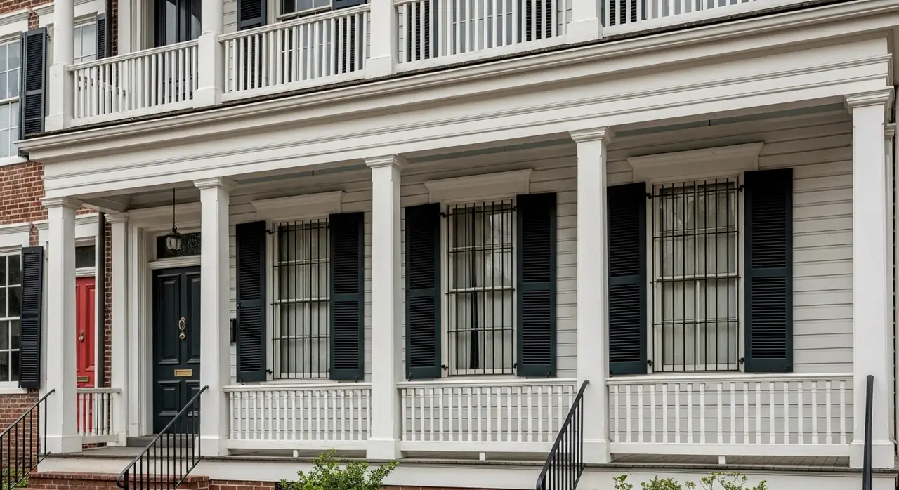 alabama greek revival porches — residential setting