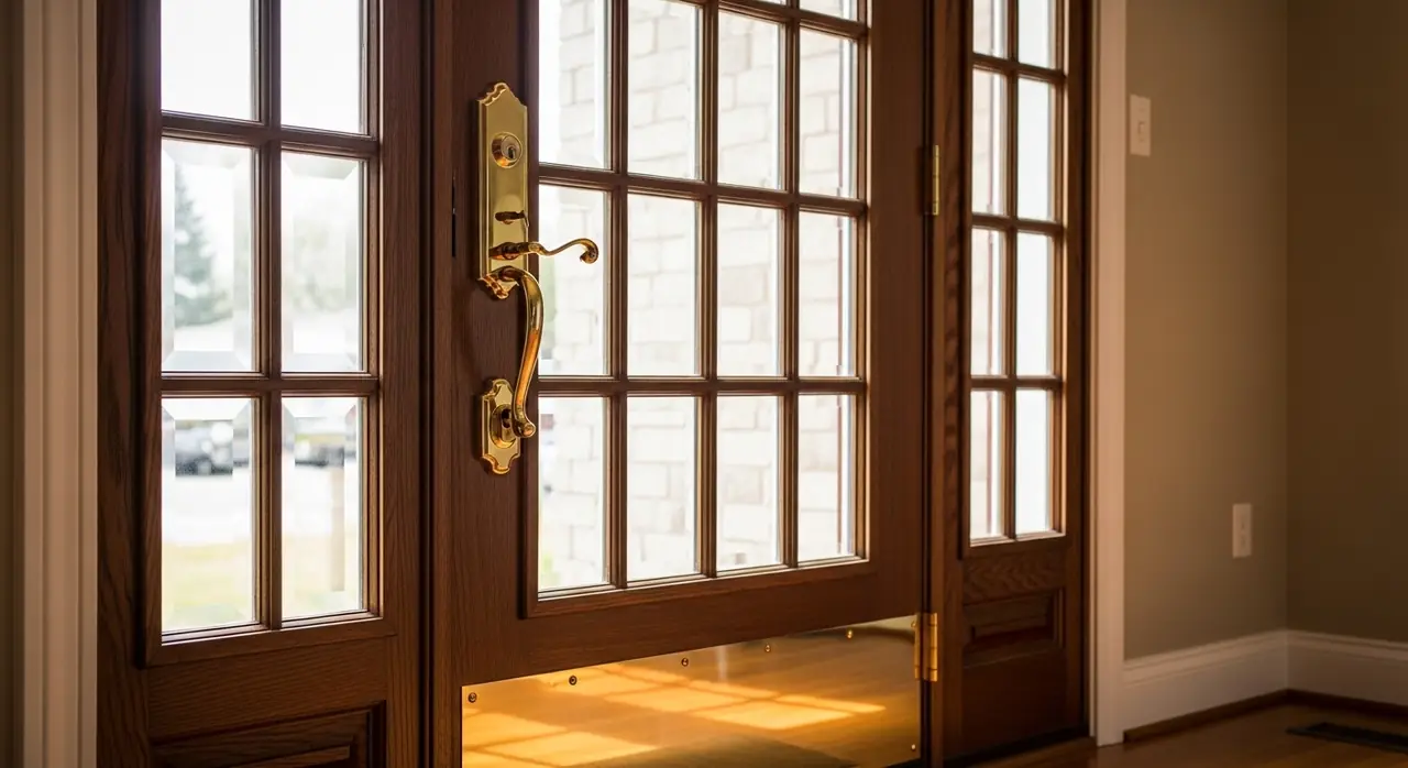 atrium door hardware daylight jpeg — residential setting