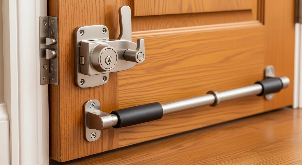 auxiliary lock interior door jpeg — residential setting