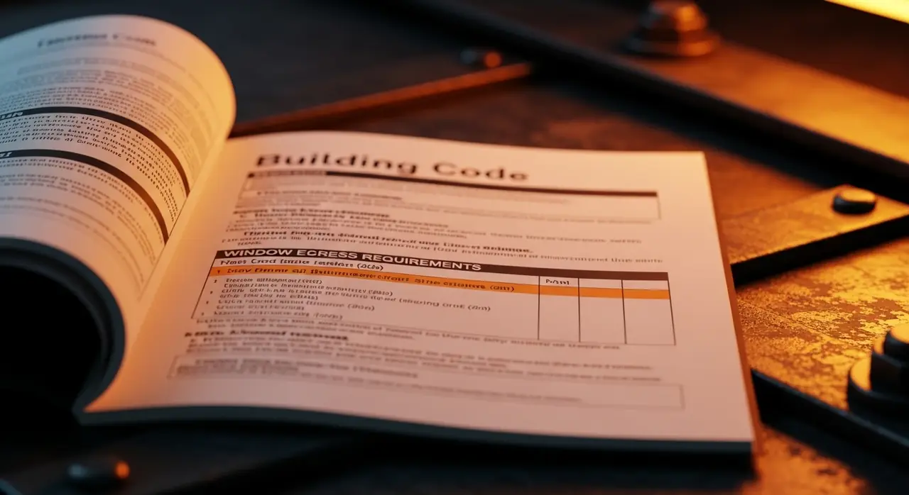 building code document highlighted — code compliance documentation