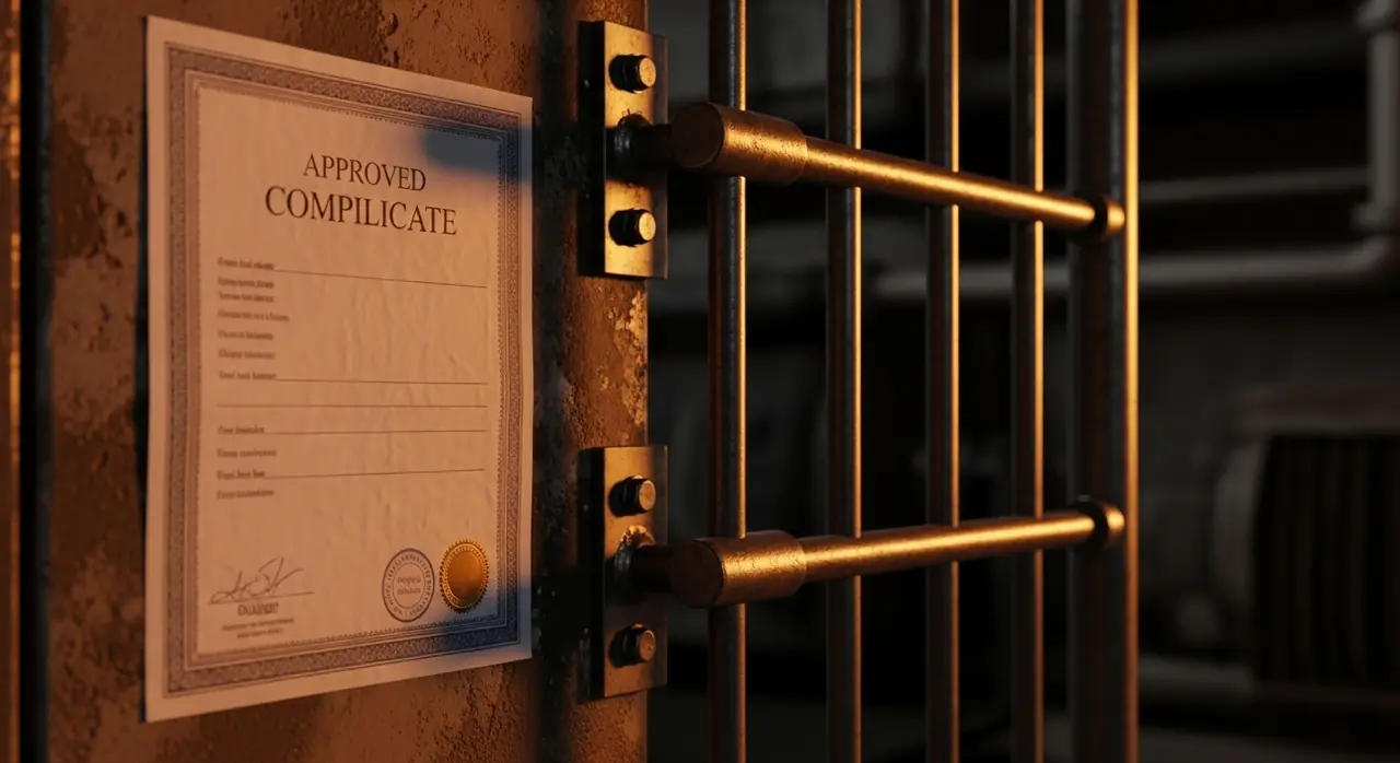 compliance certificate wall — code compliance documentation