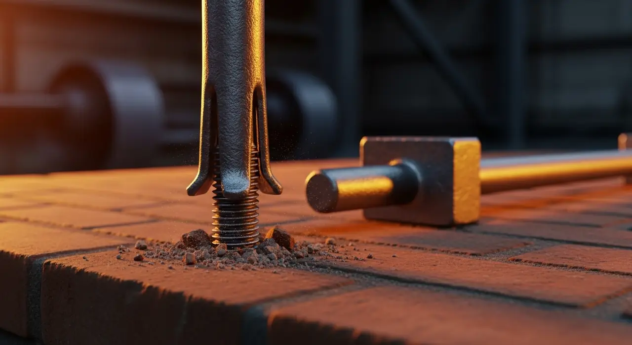 concrete anchor bolt set brick — professional installation