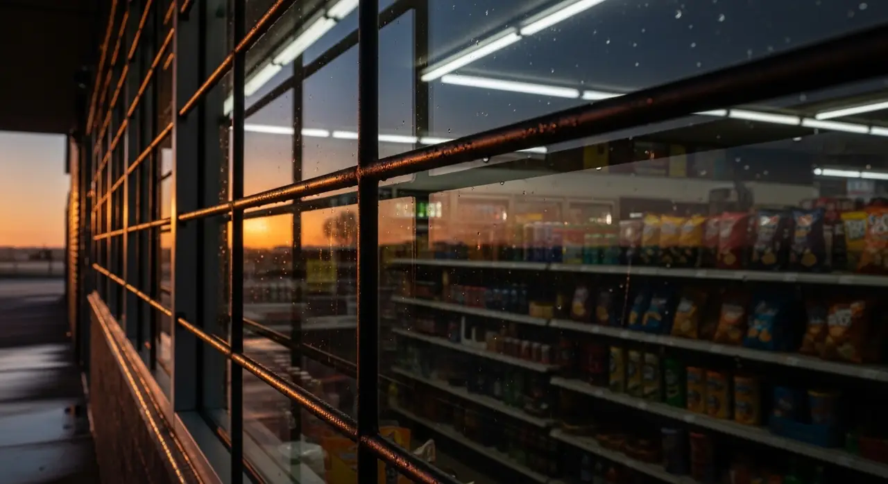convenience store dusk jpeg — consumer shopping context